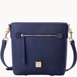 Dooney & Bourke Saffiano Small Zip Crossbody Bag -Navy